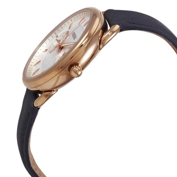 Sale! Fossil White Dial Navy Ladies Watch w/ box - Picture 2 of 3